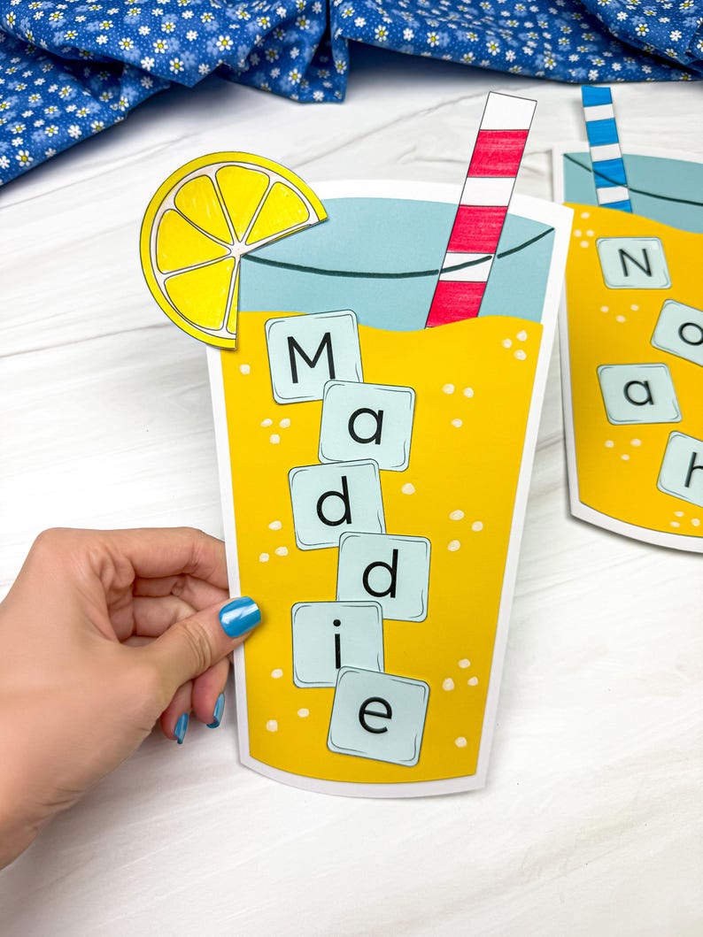 Lemonade name craft for kids