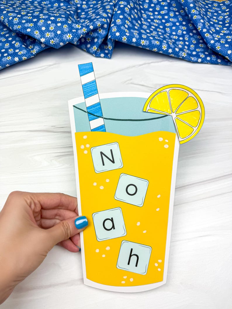 Lemonade name craft for kids