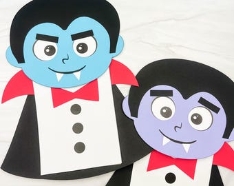 Vampire Puppet Craft Template | Dramatic Play Prop for Halloween | Paper Bag Activity for Kids