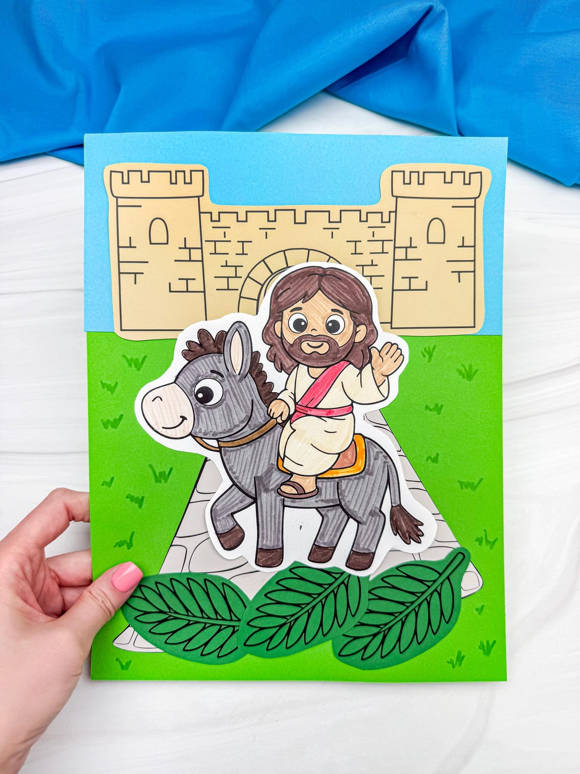 Palm Sunday Craft Template | Triumphal Entry Art for Kids | Easter ...