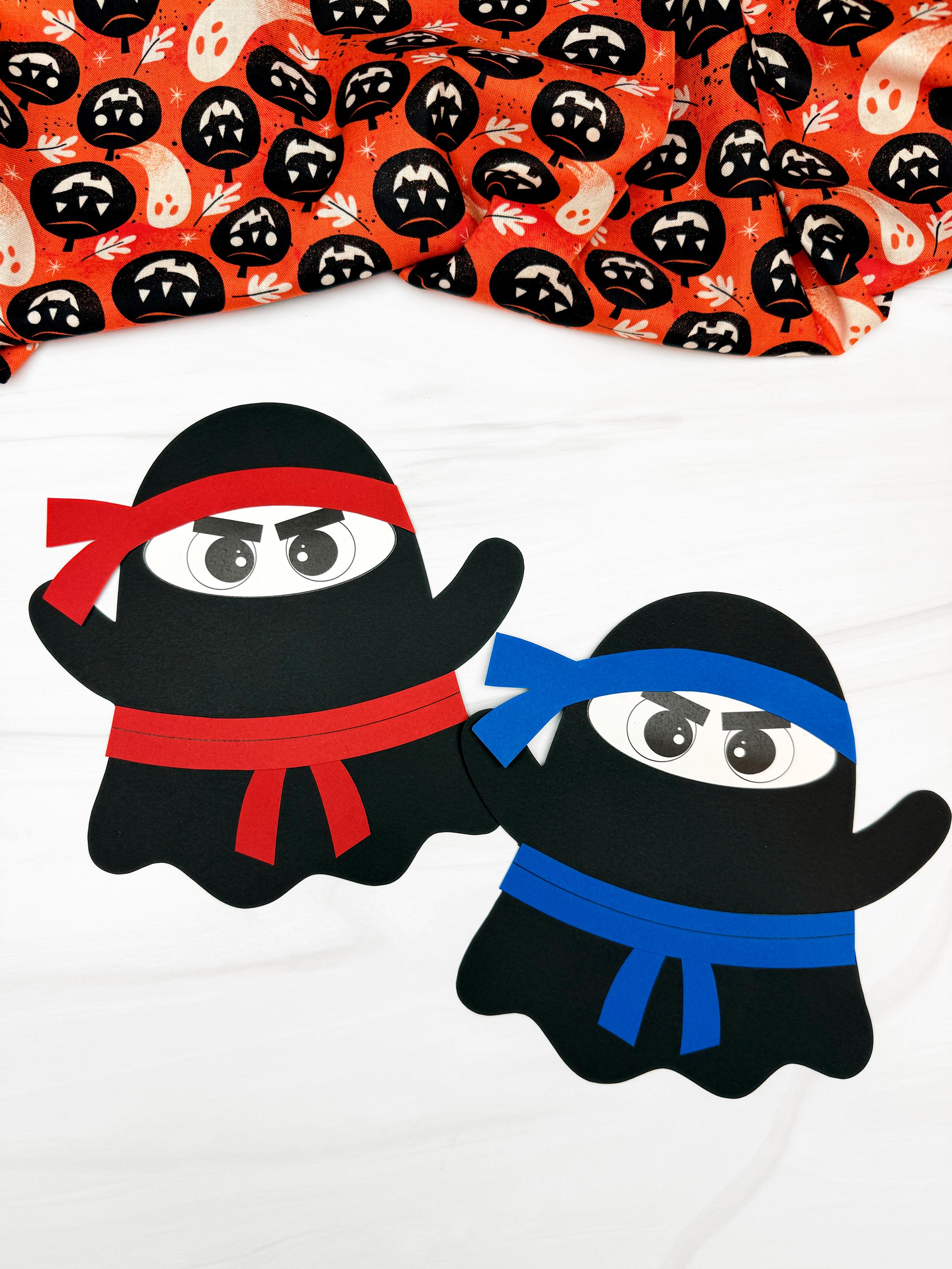 22 Ninja Crafts for Kids to Make at Home 4 Ninja Disguise a Ghost Craft Template Printable Halloween Activity…