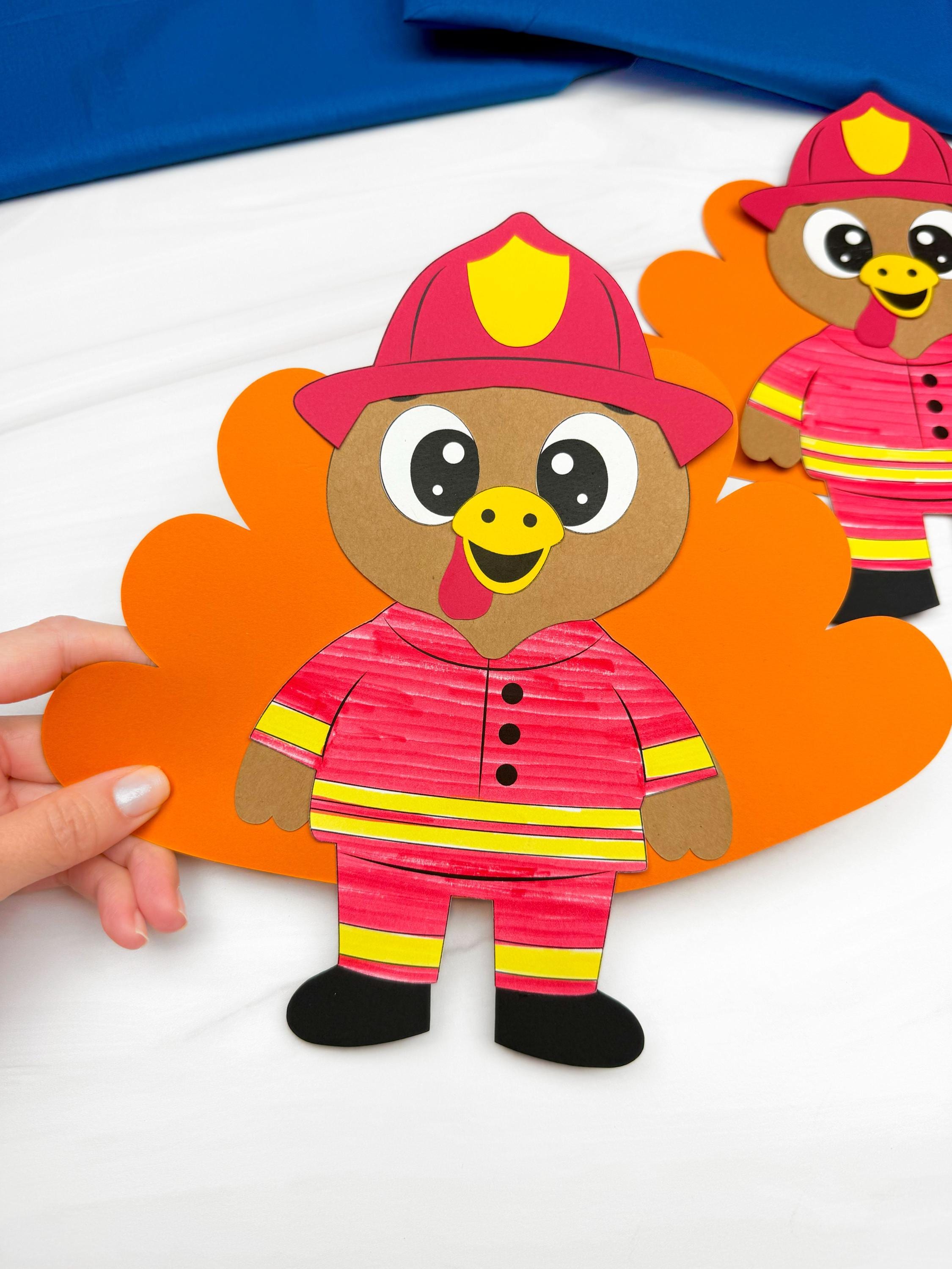 Disguise Your Turkey as A Firefighter Template | Kids Thanksgiving ...