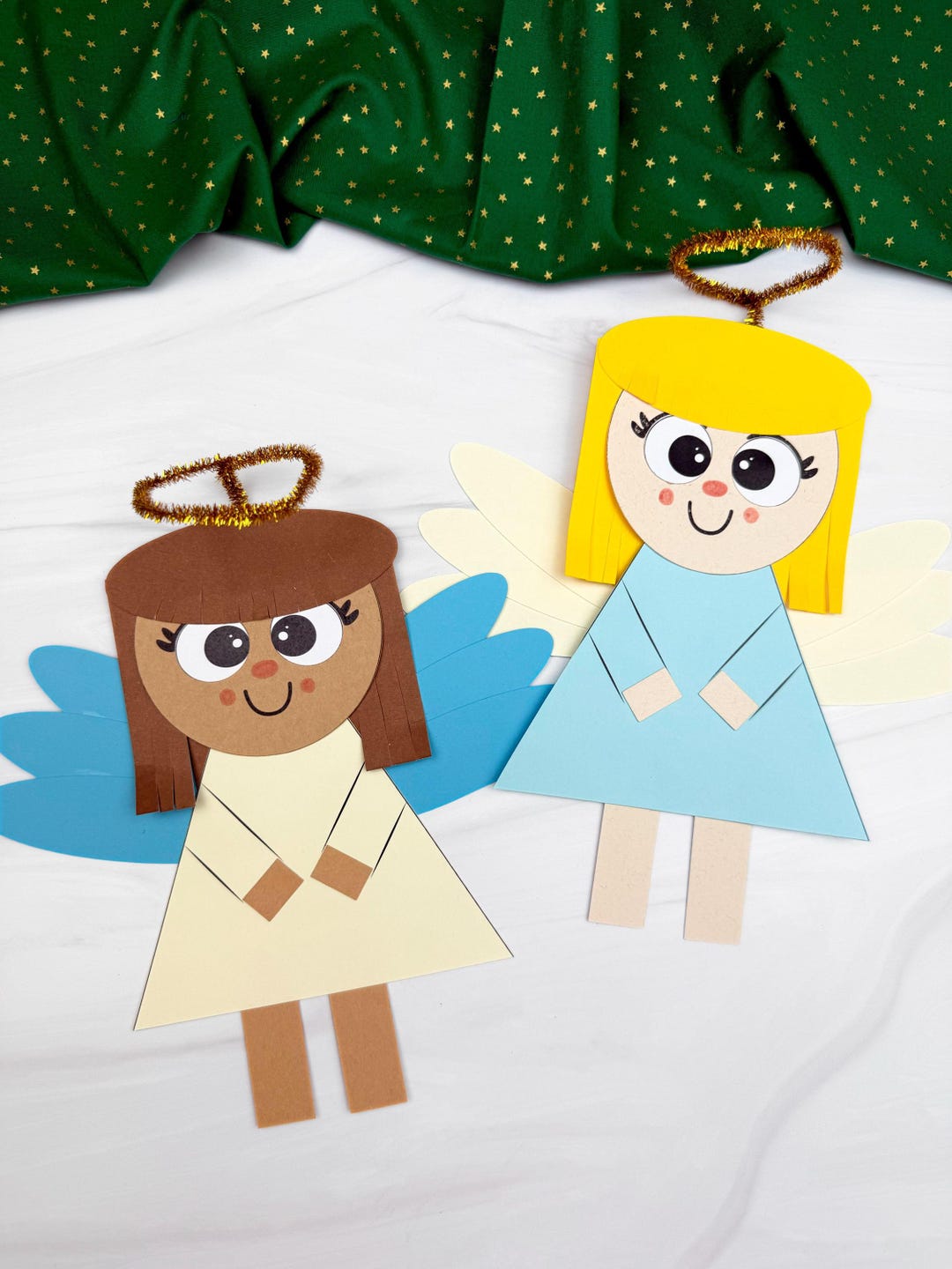 Girl Angel Shape Craft Template | Kindergarten Angel Activity | Sunday ...