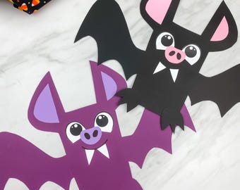 Bat Paper Craft Template | Bat Bulletin Board | Preschool Bat Craft for Kids