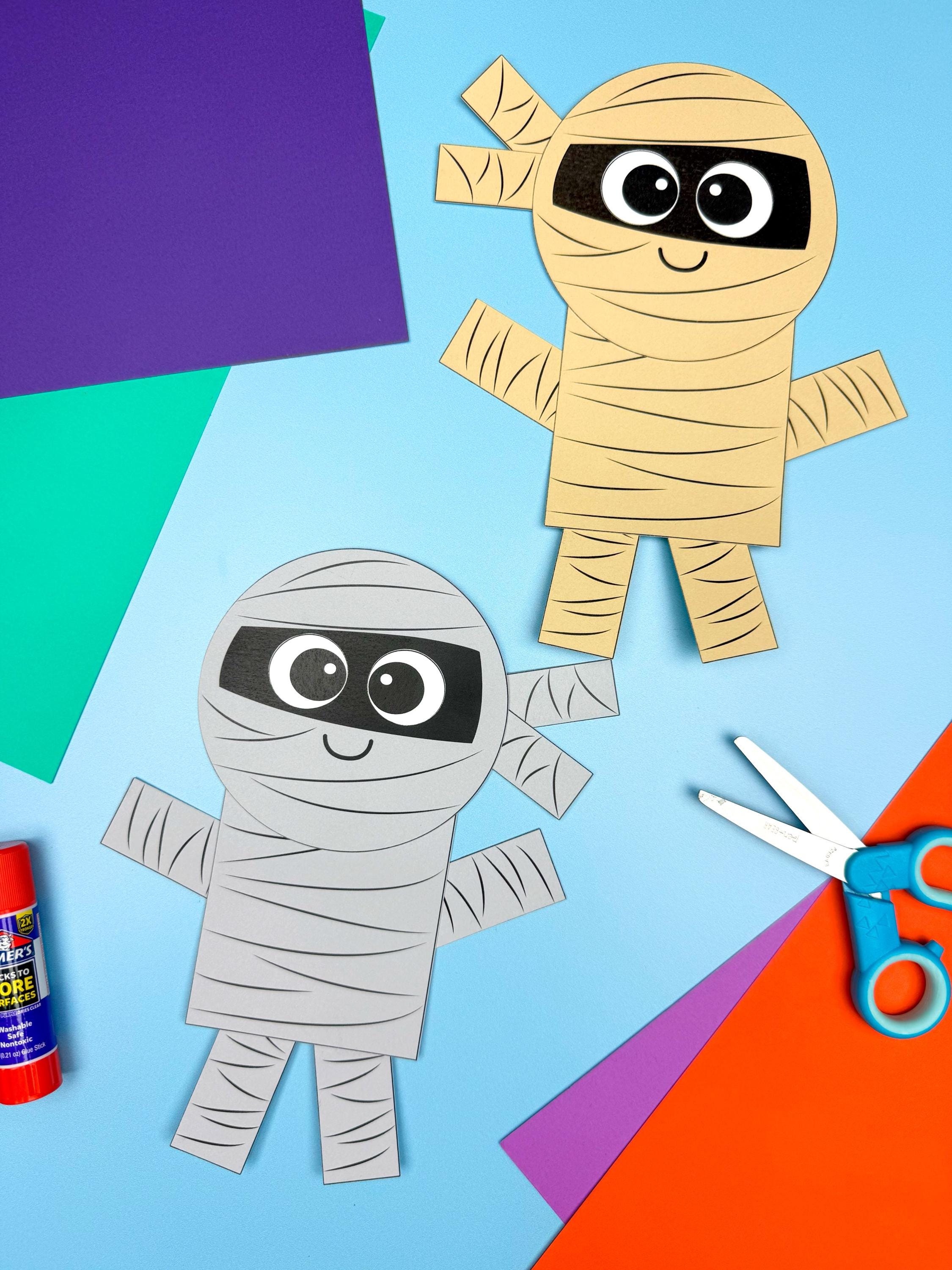 39 Creative Mummy Crafts for Kids: Super Simple & Fun! 7 Mummy Shape Craft Template Halloween Cut & Paste Activity For…