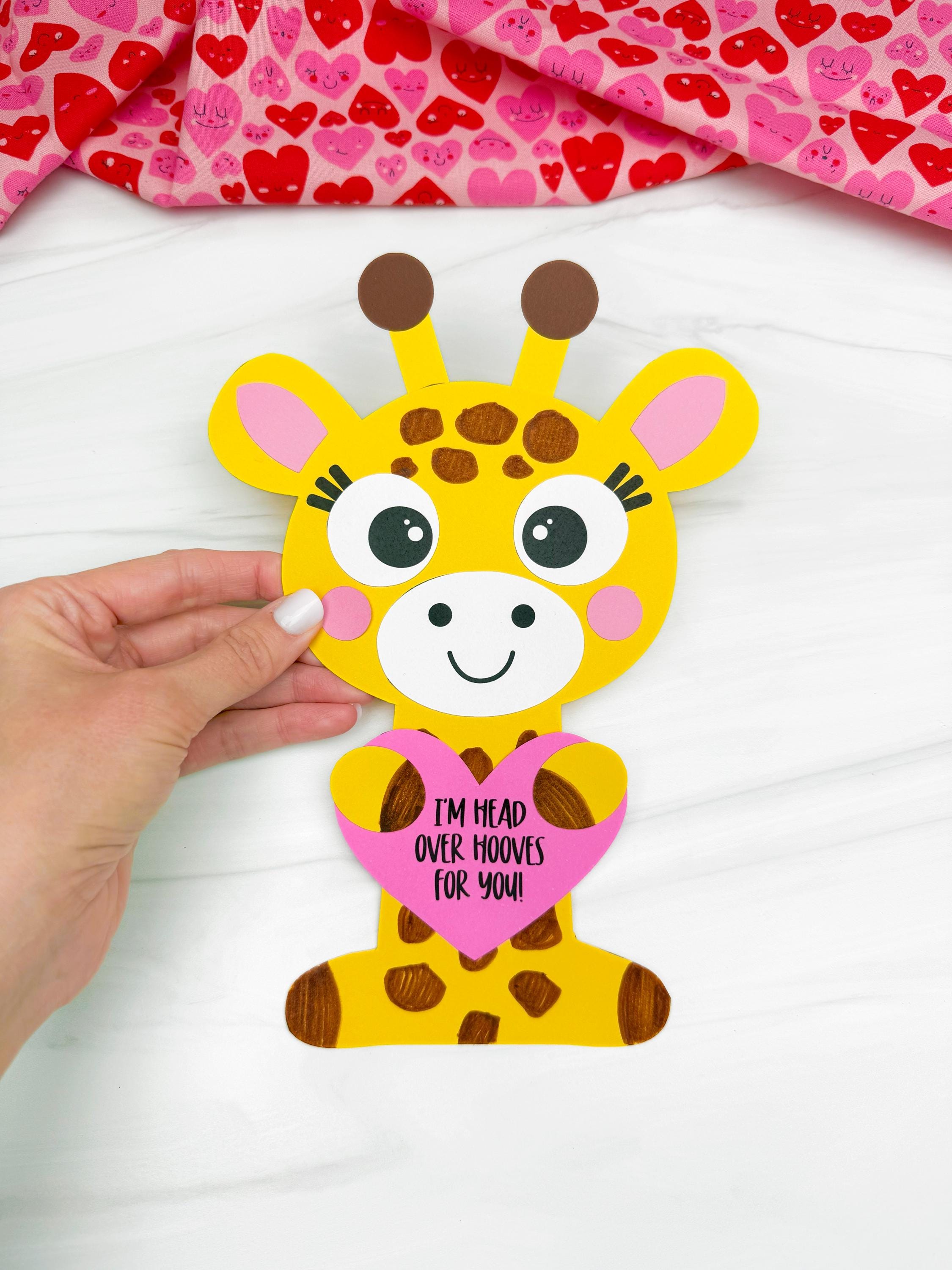 43 Must-Make February Crafts for Kids for Beating Boredom 24 Giraffe Valentine Craft Template Early Learners Craft Group Craft…