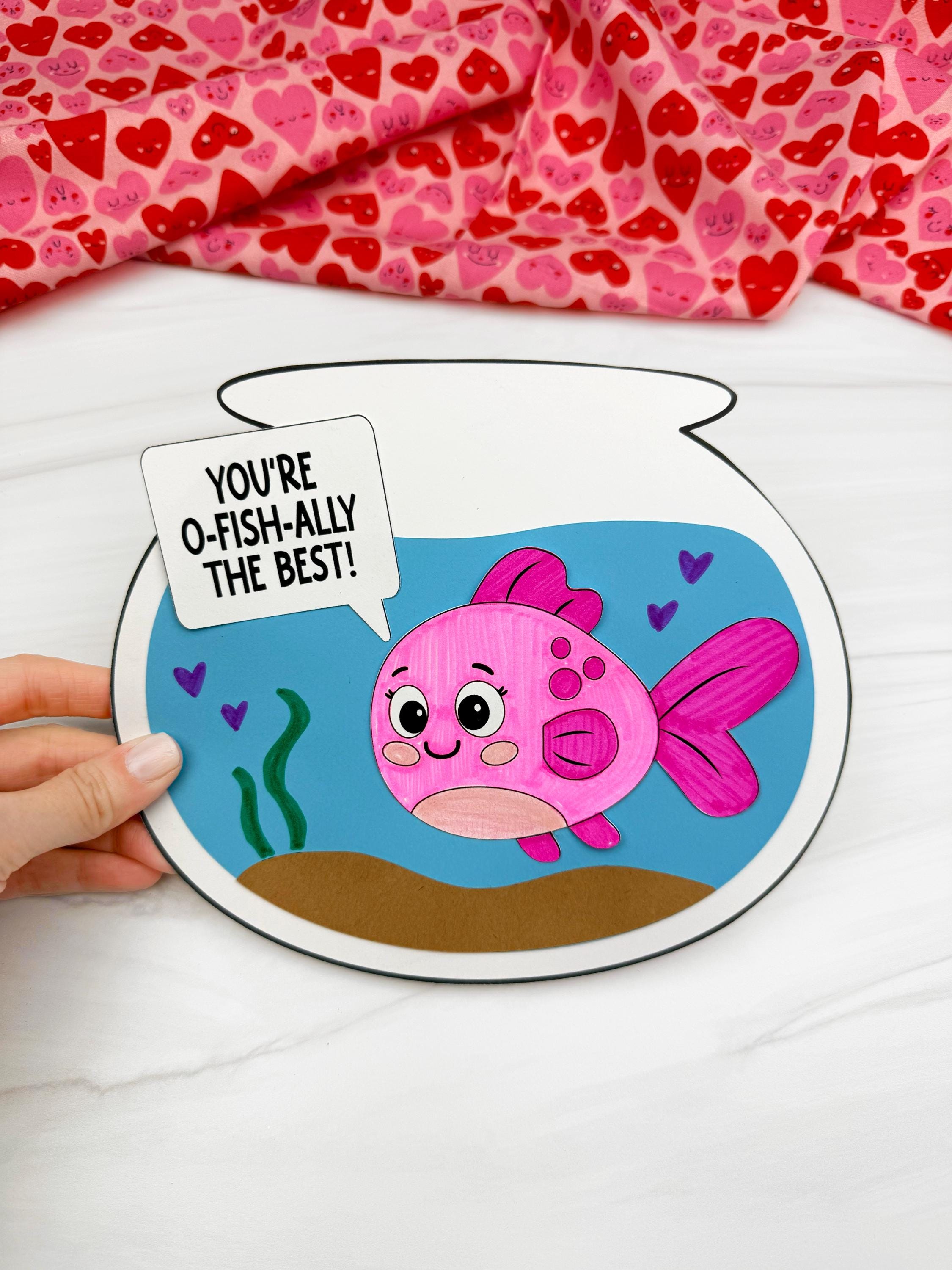 43 Must-Make February Crafts for Kids for Beating Boredom 20 Fish Valentine Craft Template Prek Valentine Craft Fun February Idea…