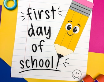 Back To School Pencil Craft Template | TK Classroom Idea | 1st Day of School Activity