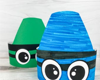 Crayon Headband Template | Crayon Photo Prop | Back To School Hat Craft for Kids