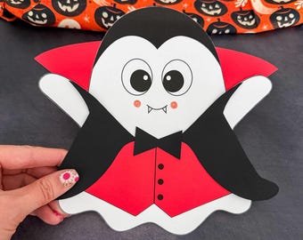 Vampire Ghost Disguise Project Craft Template | Hide the Ghost Idea | Kids Halloween Craft for October