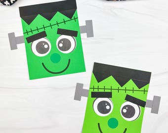 Frankenstein Shape Craft Template | Quick Halloween DIY | Preschool Halloween Activity for Kids