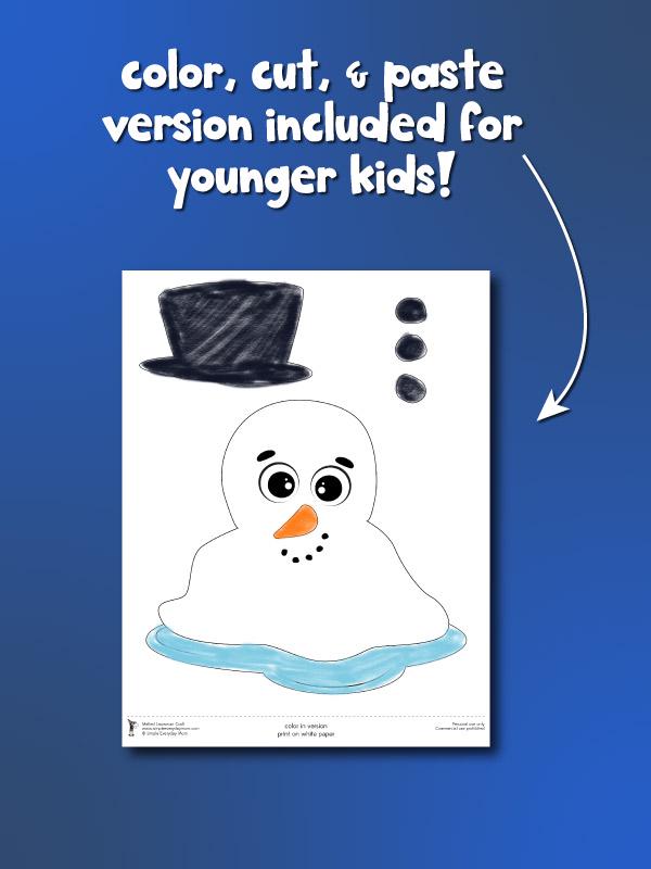Melted Snowman Craft Template | Build A Snowman Kit Printable | Fun ...