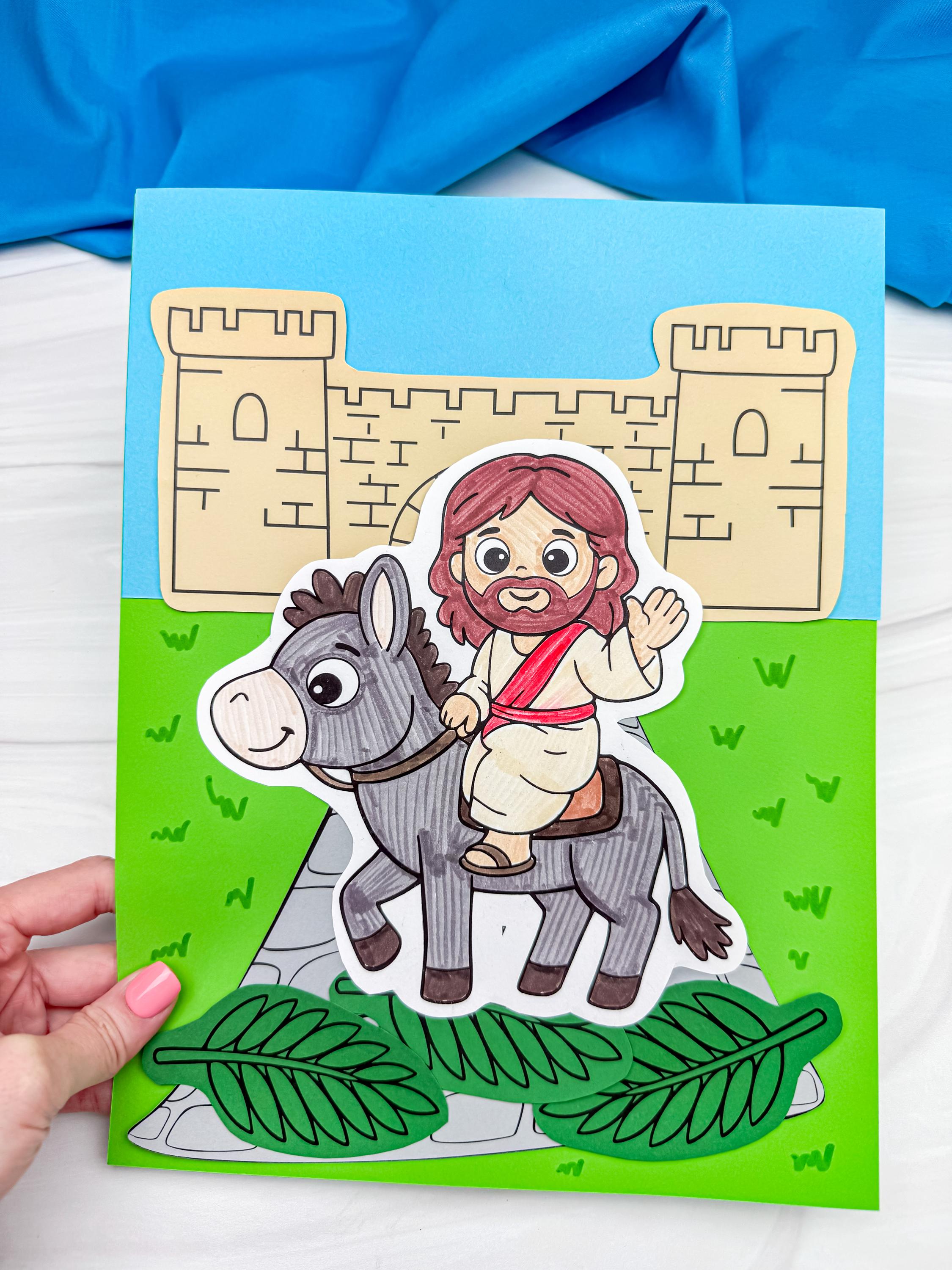 Palm Sunday Craft Template | Triumphal Entry Art for Kids | Easter ...