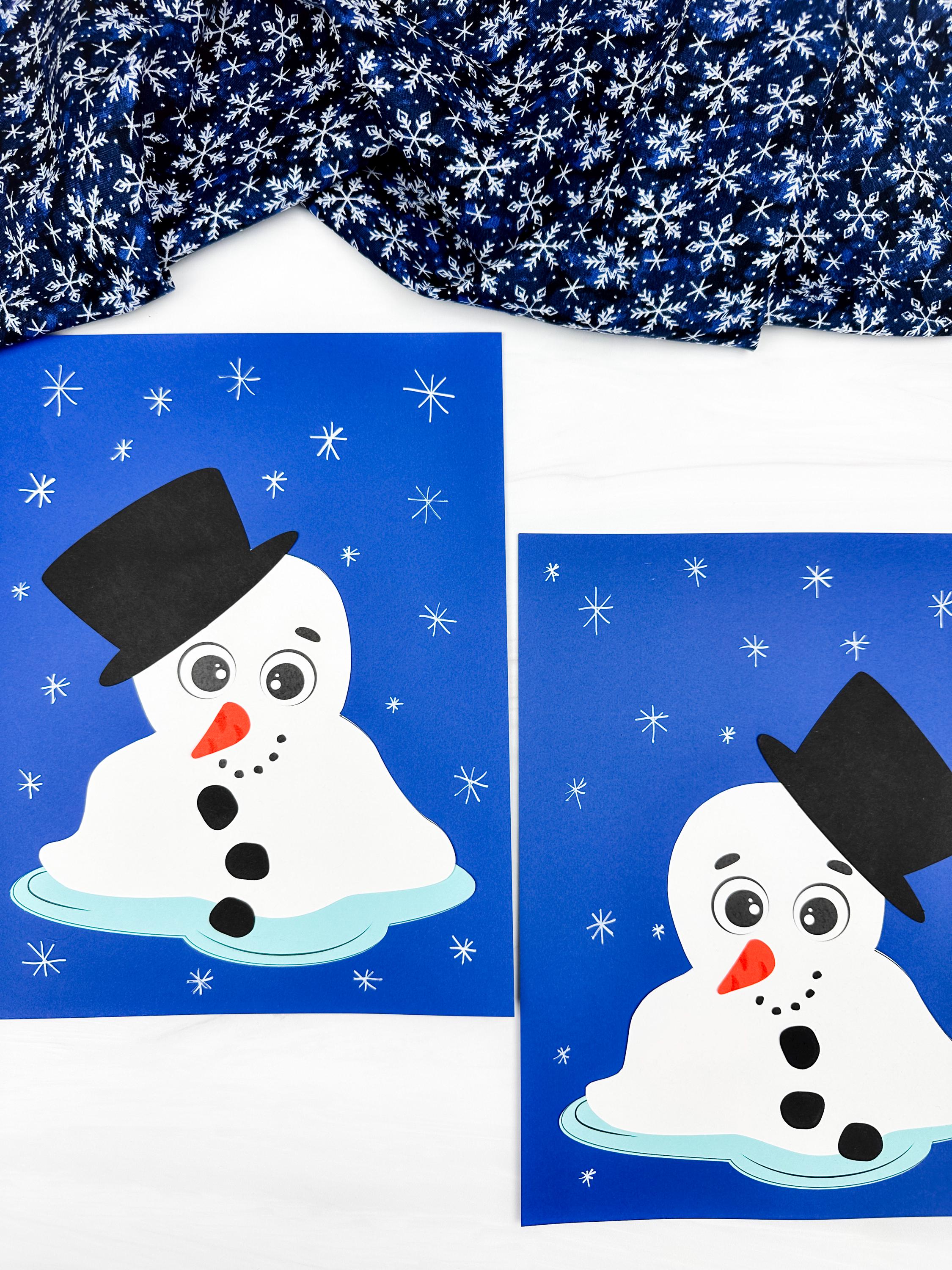 Melted Snowman Craft Template | Build A Snowman Kit Printable | Fun ...