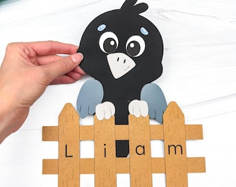 Crow Name Craft Template | Fall Name Activity for Kids | Forest Unit Activity for Kindergarten
