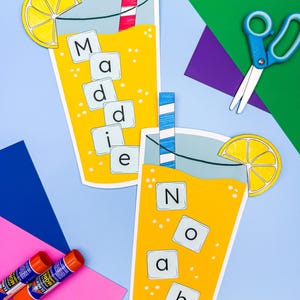 Lemonade name craft for kids