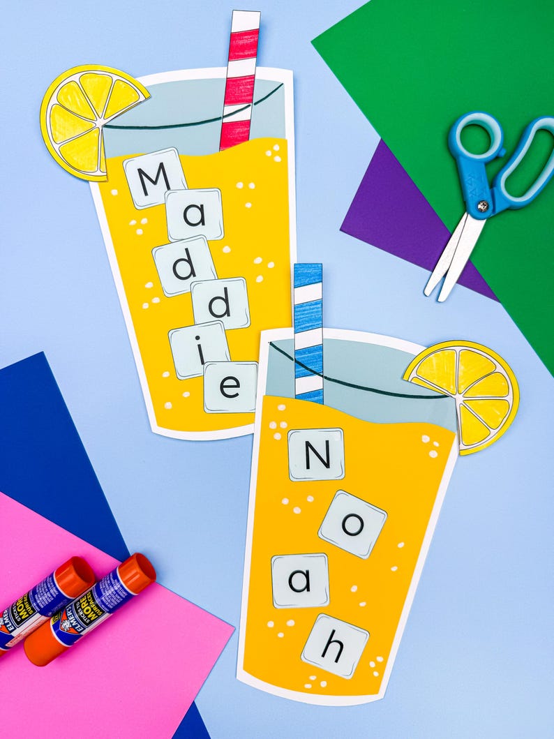 Lemonade name craft for kids