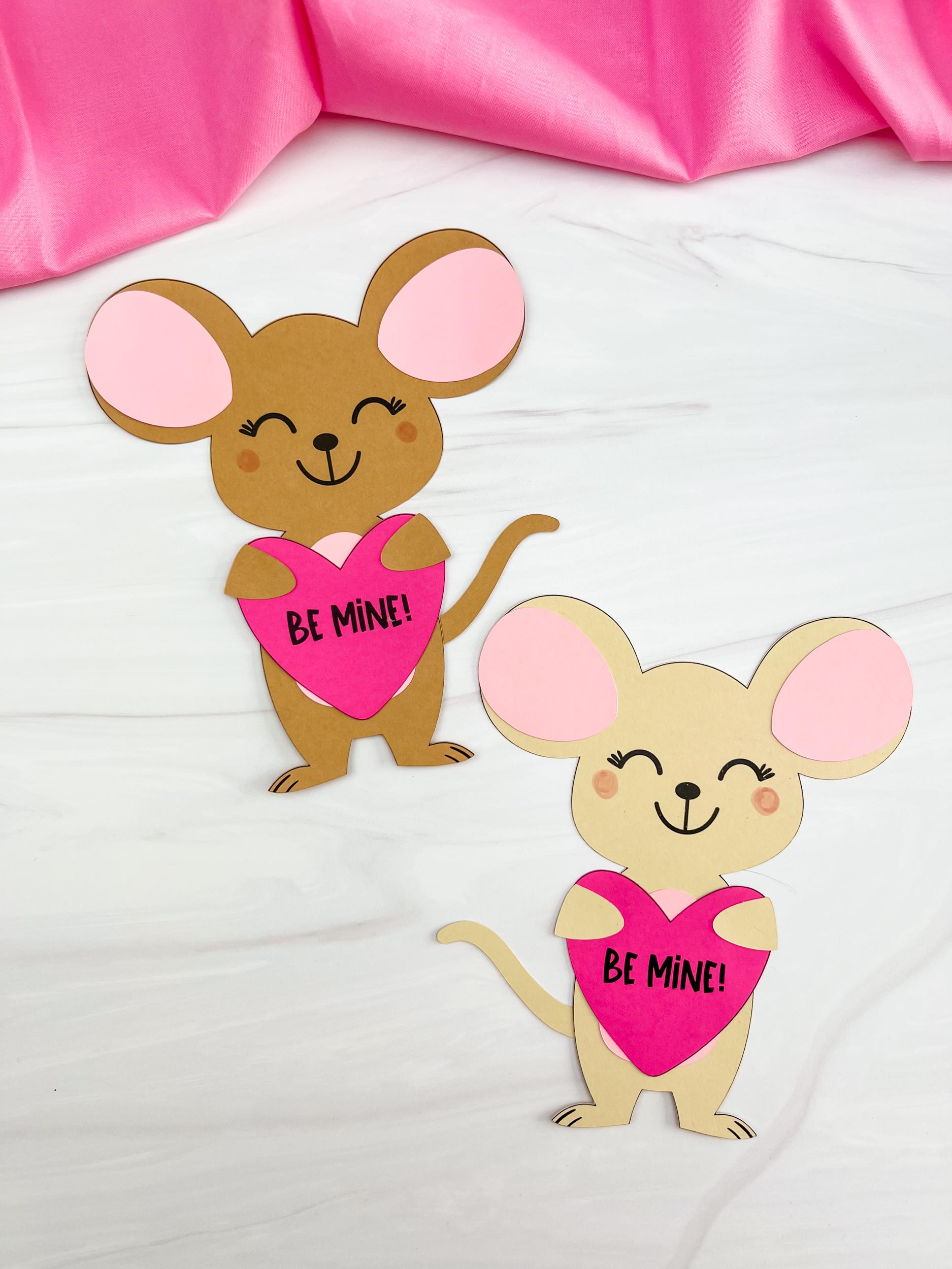 43 Must-Make February Crafts for Kids for Beating Boredom 22 Mouse Valentine Craft Template Class Mouse Activity DIY February…