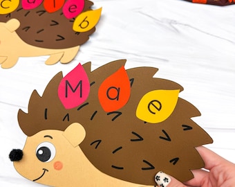 Hedgehog Name Craft Template | Name Building Craft | Woodland Unit Craft for Kids