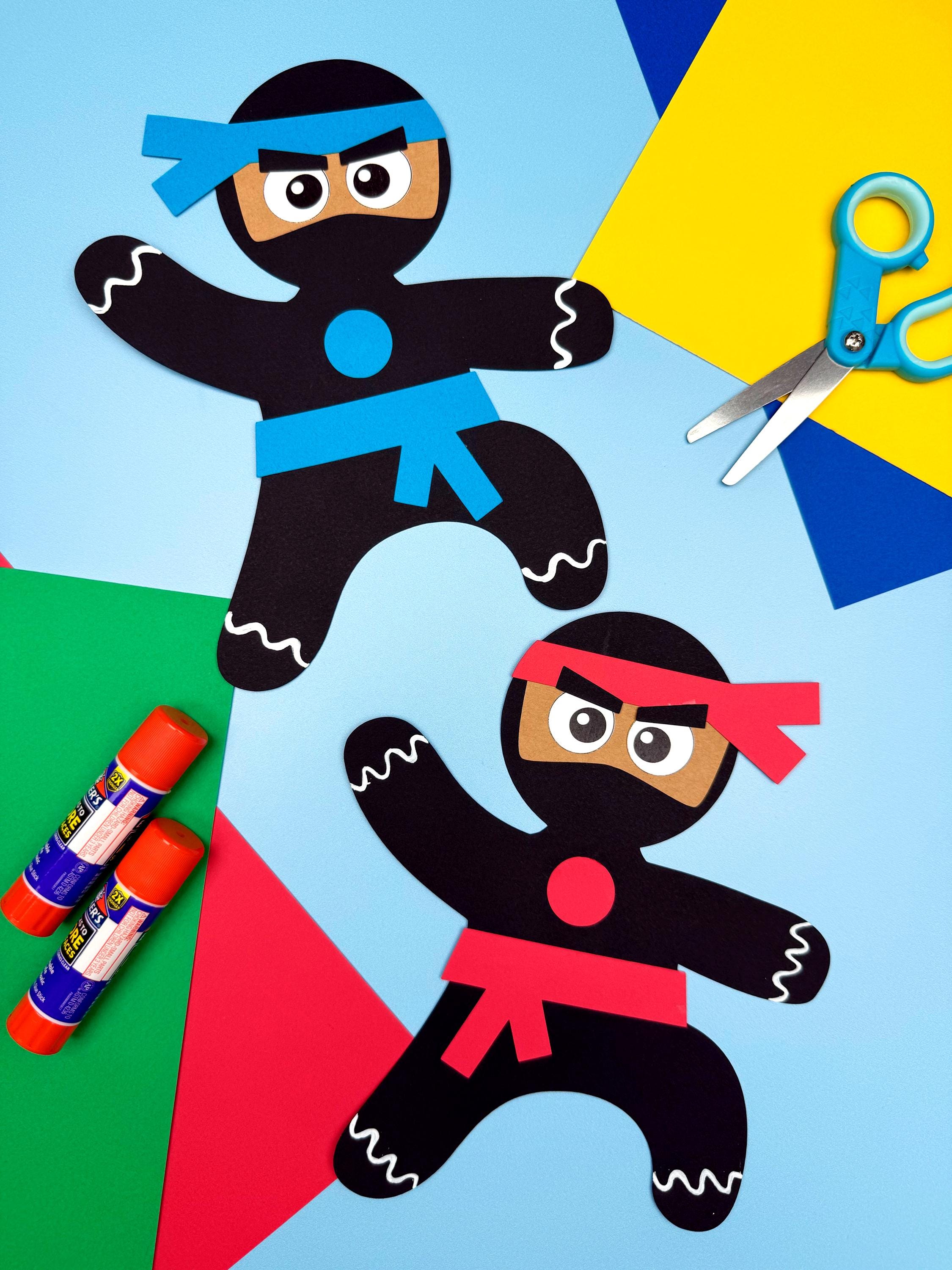 22 Ninja Crafts for Kids to Make at Home 10 Ninja Gingerbread Man Disguise Craft Template Christmas Hide the…