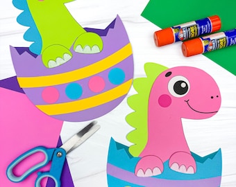 Dinosaur Easter Egg Craft Template | Dino Egg Template | Printable Easter Activity Kit