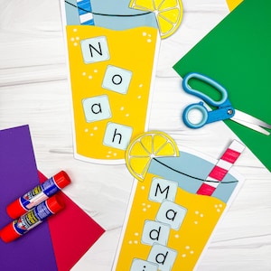 Lemonade name craft for kids