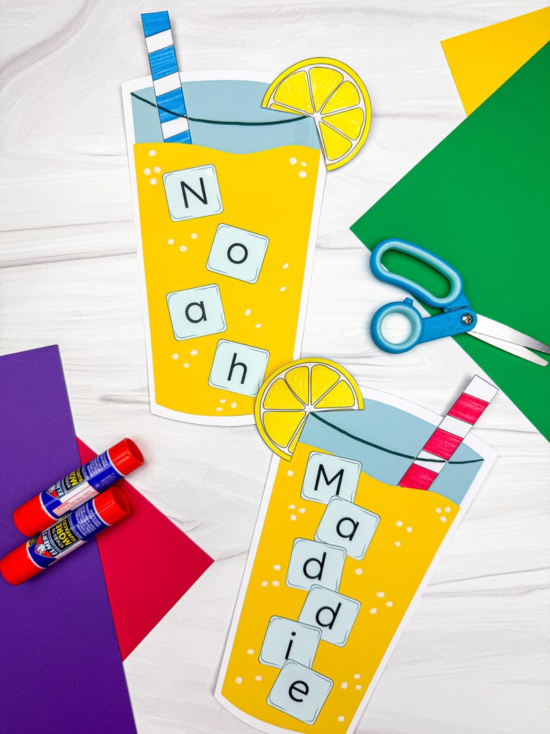Lemonade name craft for kids