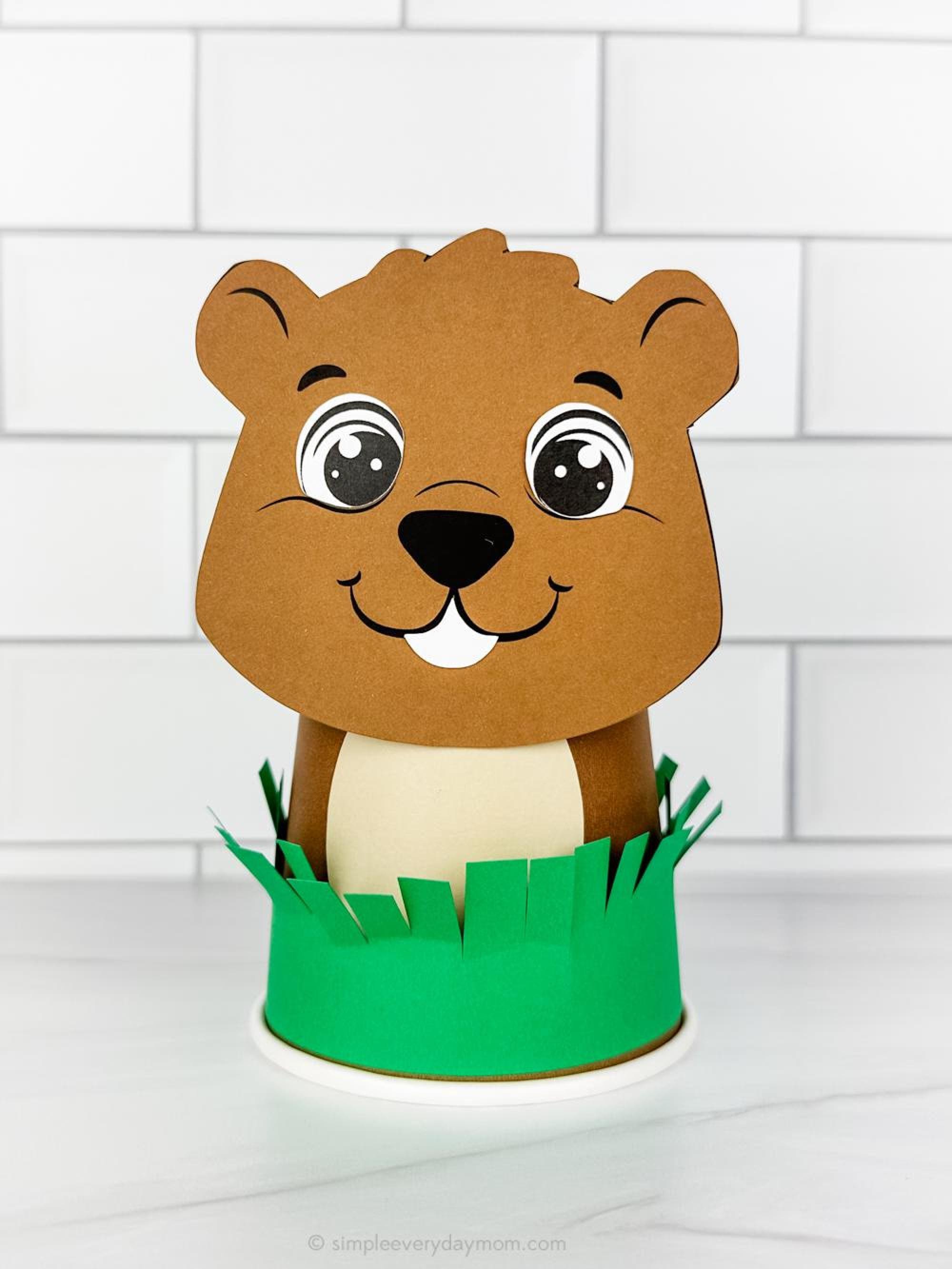 43 Must-Make February Crafts for Kids for Beating Boredom 18 Paper Cup Groundhog Craft Template TK Classroom Craft February…