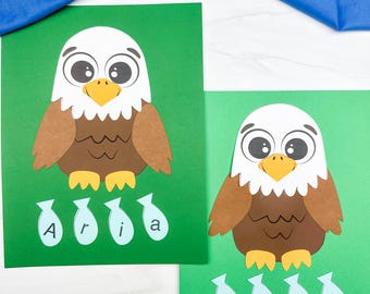 Eagle Name Craft Template | Bird Unit Craft | TK Name Activity for Kids