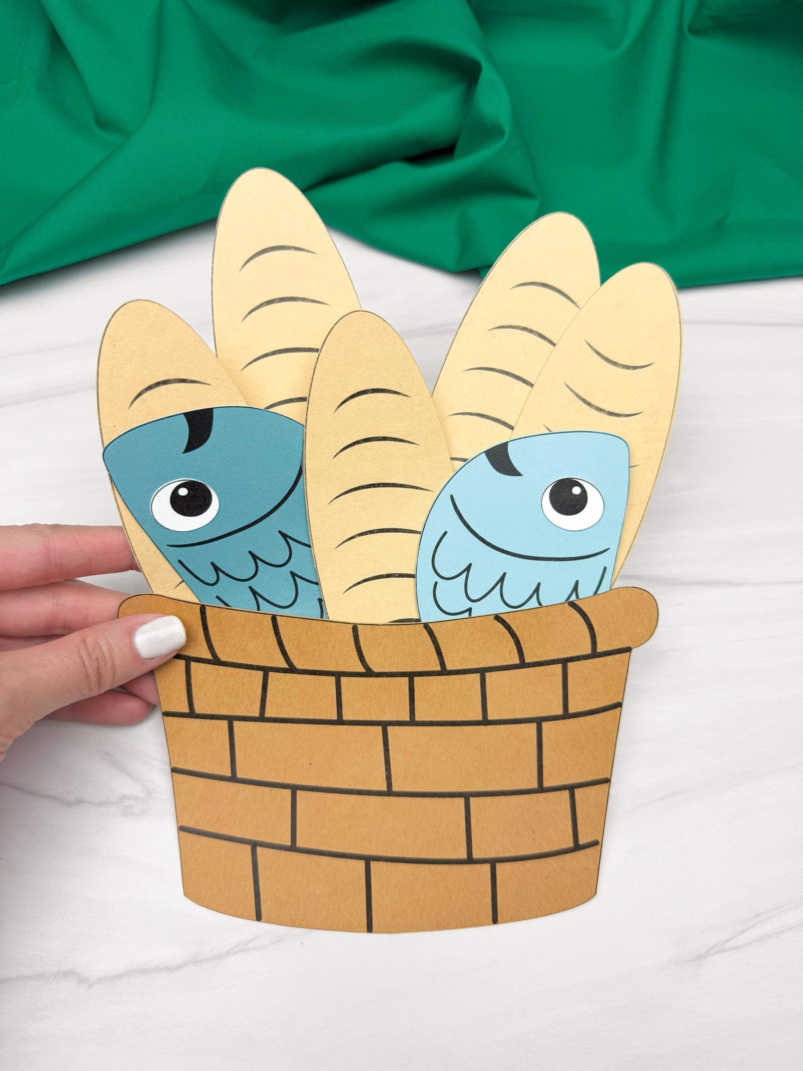 5 Loaves & 2 Fish Craft Template | Simple Bible Craft | Childrens ...