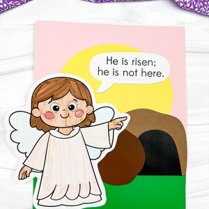 Easter Bible Craft Template | He is Risen Activity for Kids | Holy Week ...