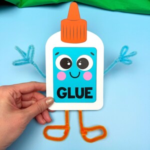 Ambachtelijke sjabloon lijmfles | Snelle voorbereiding | TK Craft-activiteit voor kinderen