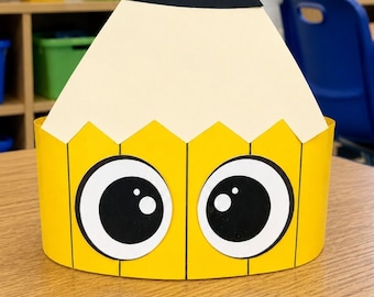Pencil Headband Craft Template | Book Week Costume | First Day of School Activity for Kids