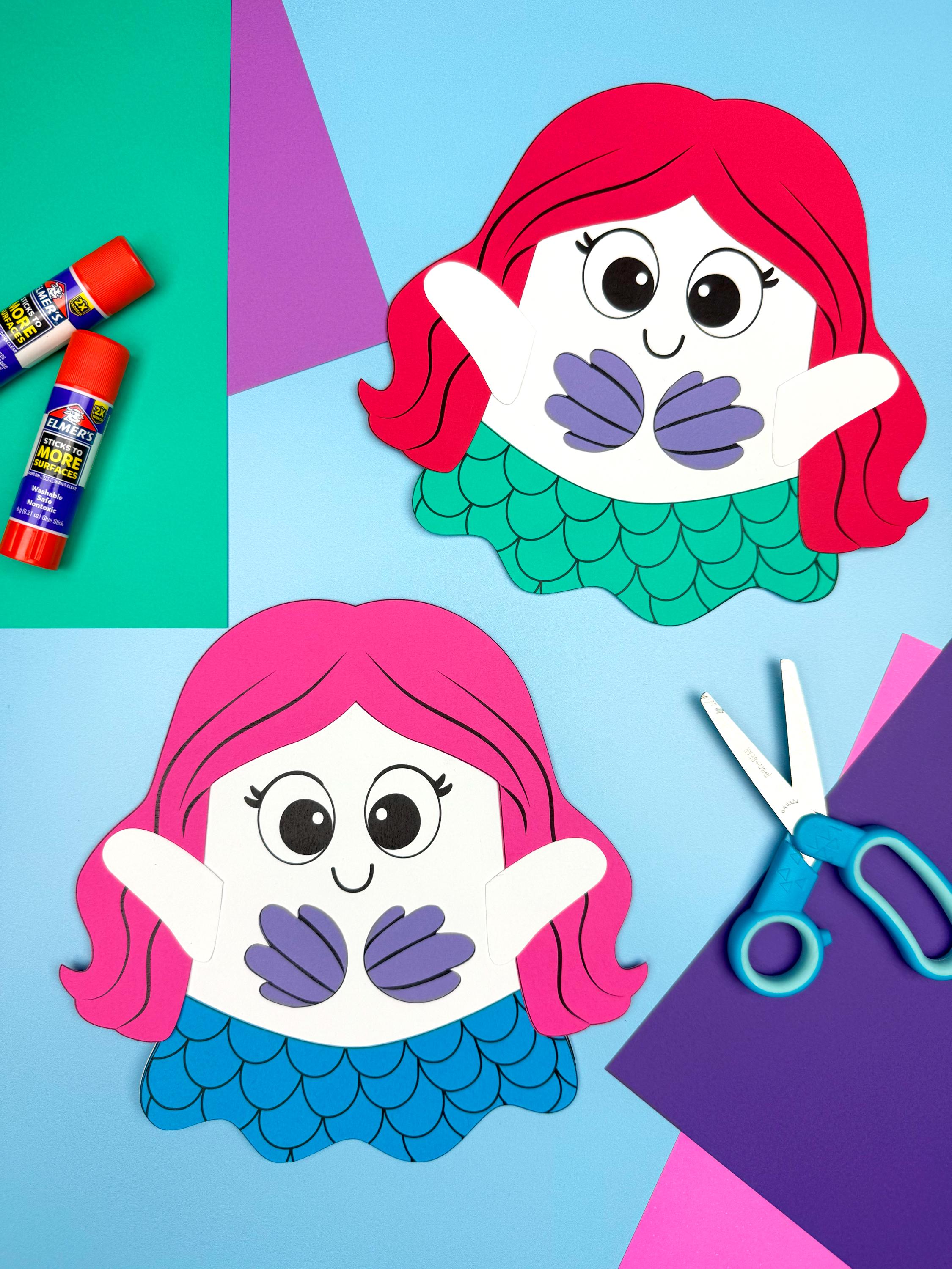 37 Ghost Crafts for Kids to Make This Halloween 3 Mermaid Ghost Disguise Craft Template Spooky Fall DIY Kit for Girls…