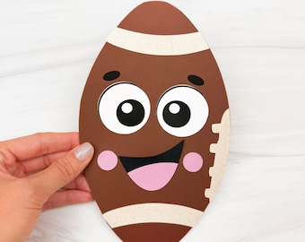 Football Paper Craft Template | Fall Sports Craft | Game Day Craft for Boys
