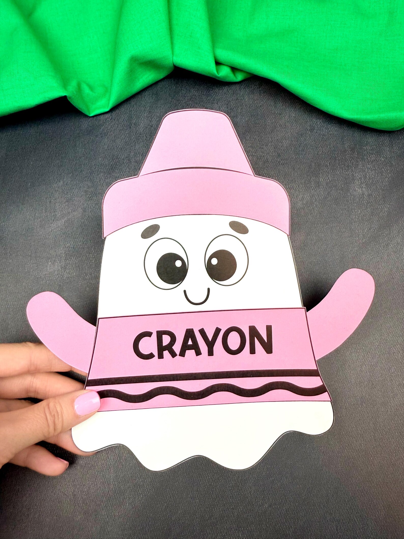 Crayon Disguise a Ghost Craft Template Printable Halloween Activity