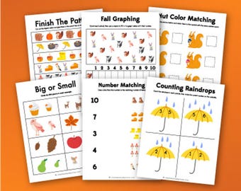 Fall Worksheets for Preschool | Seasonal Lesson Plan | Fall Lesson Resource for PreK