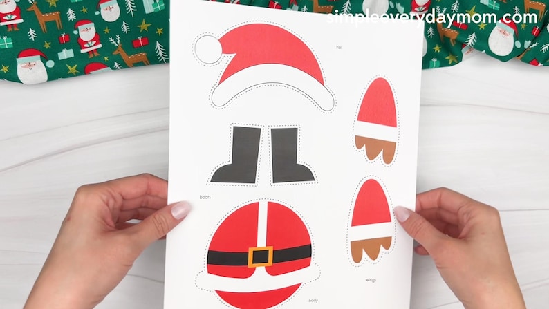 Printable Santa Turkey Disguise Outfit | Hide Turkey Idea | Cut and ...