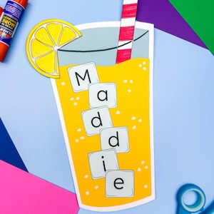 Lemonade name craft for kids