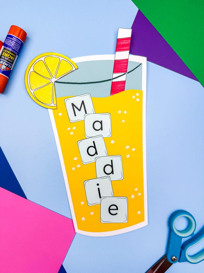 Lemonade name craft for kids