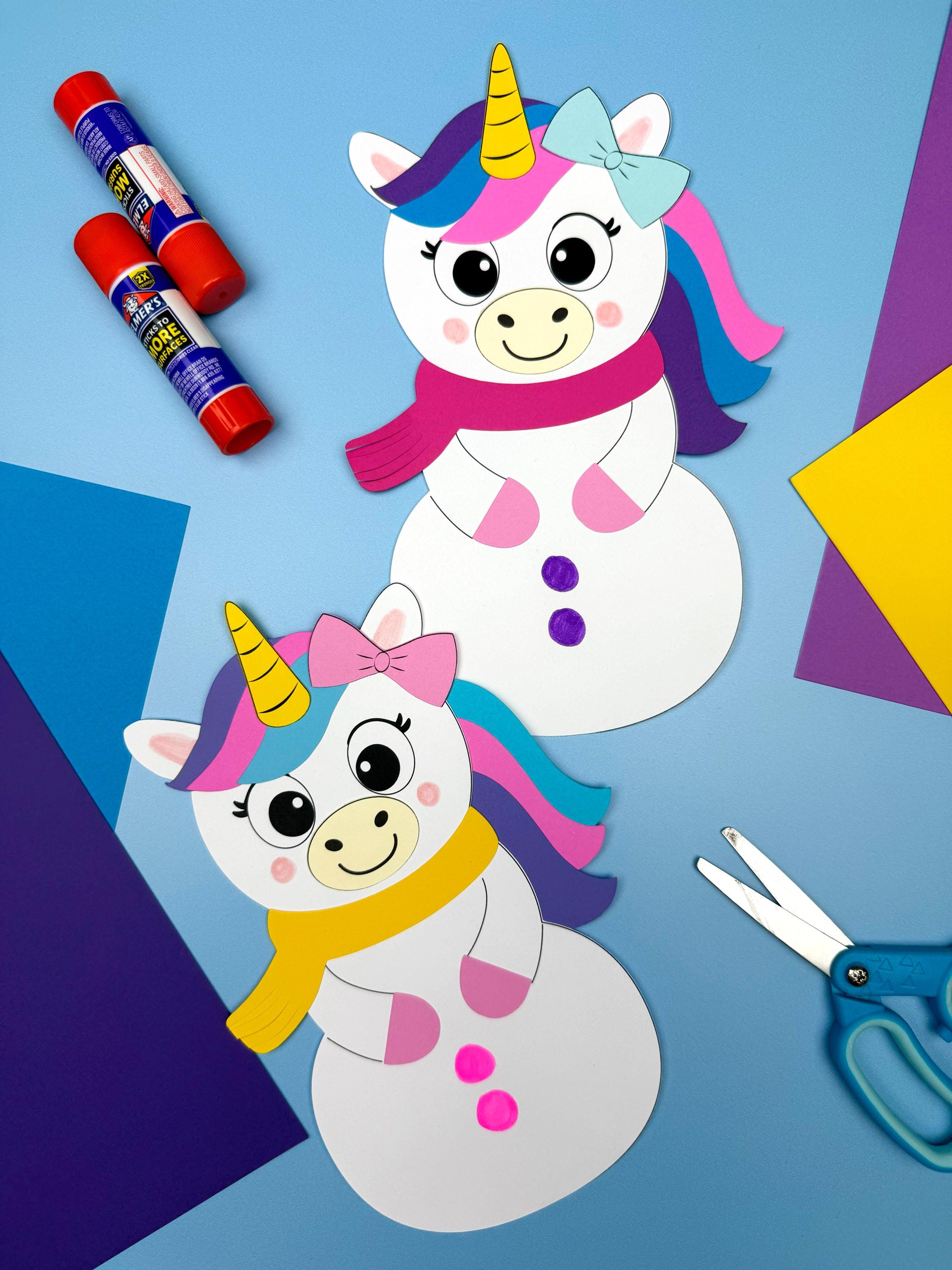 Unicorn Snowman Disguise Craft Template Printable Snowman Disguise…
