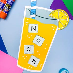 Lemonade name craft for kids