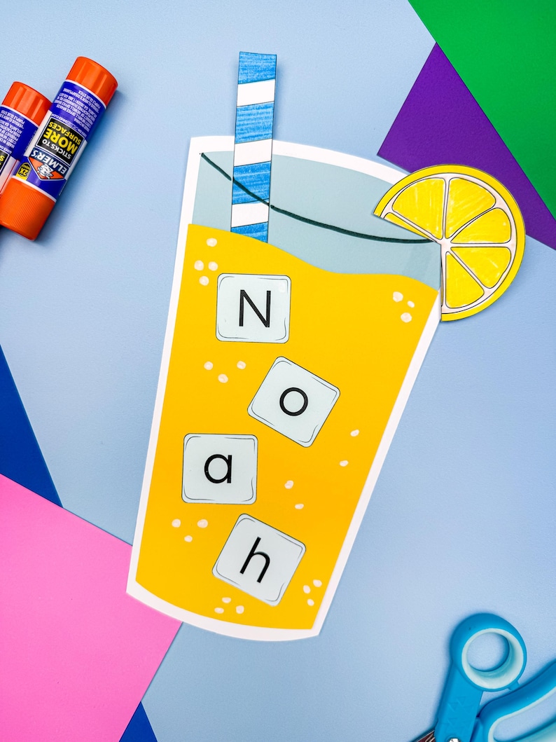 Lemonade name craft for kids