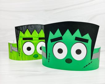 Frankenstein Headband Craft Template | Monster Idea for School Party | Spooky Hat DIY for Halloween