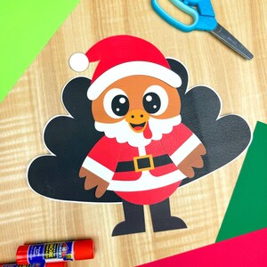 Printable Santa Turkey Disguise Outfit | Hide Turkey Idea | Cut and ...