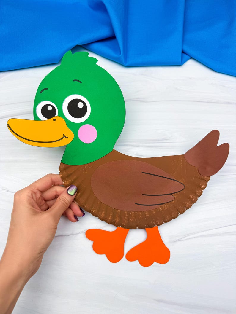 Duck Paper Plate Craft Template | DIY Duck Project | Pond Unit Activity ...