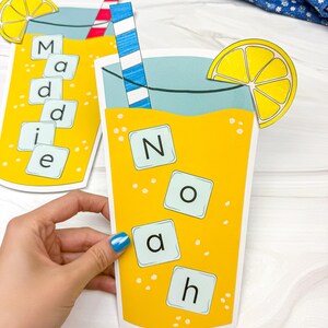 Lemonade name craft for kids