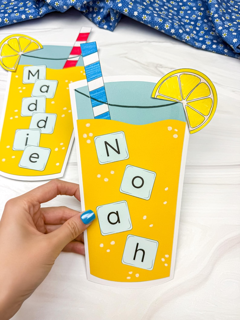 Lemonade name craft for kids