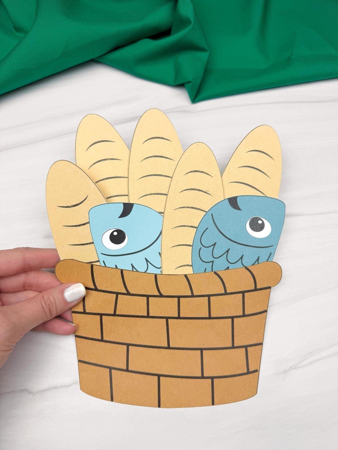 5 Loaves & 2 Fish Craft Template | Simple Bible Craft | Childrens ...