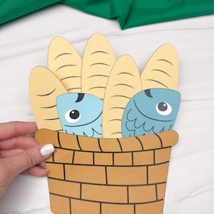5 Loaves & 2 Fish Craft Template | Simple Bible Craft | Childrens ...